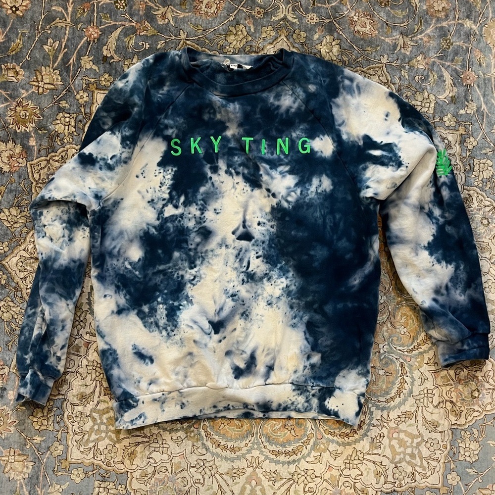 Tie-Dye Sky Ting Upstate brand sweatshirt